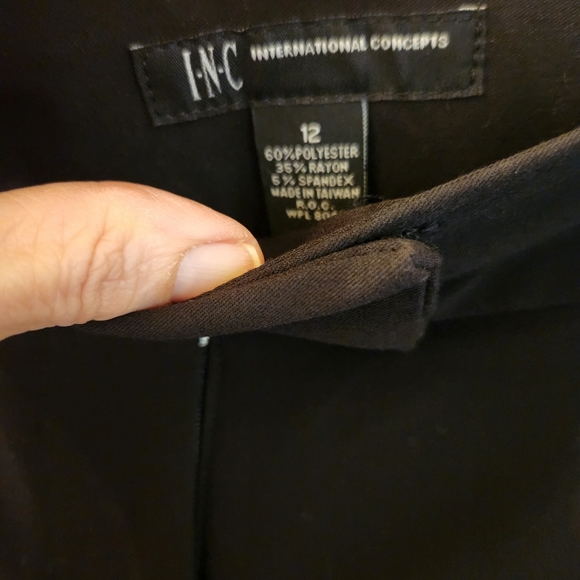 INC International Concepts Black Wide Leg Slacks-Beautiful! - Picture 11 of 11